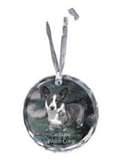 Artdog Cardigan Welsh Corgi I - krištáľová čačky s fotkou, fotky psíka v krištáli, personalizovaný prívesok na vianočný stromček od Art-Dog