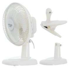 WOWO Ventilátor Adler AD 7317 s klipom a základňou, 15 cm – efektívne chladenie pre domáce a kancelárske použitie, tichý chod, praktický dizajn.