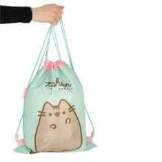 WOWO Detský vak na obuv Pusheen Mint s objemom 0.53 l - ideálny pre školské potreby a športové aktivity, praktický a štýlový pomocník na uskladnenie topánok.