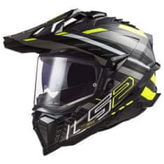 LS2 MX701 EXPLORER-06 CARBON EDGE dobrodružná prilba Hi-Vis-žltá veľkosť XL