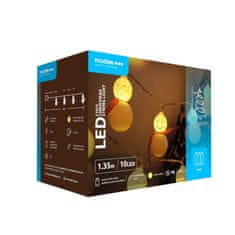 Modee Modee Lighting LED vianočná reťaz 10 LED 1,35m 2xAA teplá biela snehuliaci