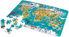 Hape Detské puzzle - Mapa sveta 2 v 1