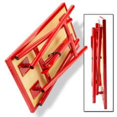 DEMA Profi skladací pracovný stôl L 100x50 cm, červený