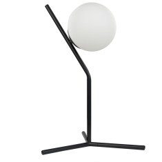 shumee Sklenená stolná lampa 45 cm čierna WAPITI