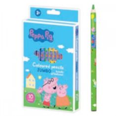 Astra Trojhranné jumbo farbičky "Peppa Pig" - 10 farieb, 312024054