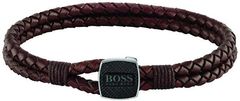 Hugo Boss Štýlový náramok z hnedej kože 1580048 (Dĺžka 19 cm)