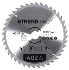 Strend Pro Kotúč Strend Pro TCT 250x3.0x30/20 mm 40T, na drevo, pílový, SK plátky