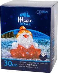 Strend Pro Dekorácia MagicHome Vianoce, Santa klaus, 30 LED, časovač, akryl, 3xAA, IP44, exteriér, 24x21x24 cm