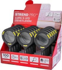 Strend Pro Lupa so svetlom Strend Pro 113x242x22 mm, 2xAA, LED 100 lm, 3x LED osvetlenie, na čítanie, Sellbox 15 ks