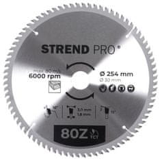 Strend Pro Kotúč Strend Pro TCT 254x3.0x30/20 mm 80Z, na drevo, pílový, SK plátky