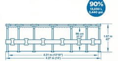 Bestway Bazén Bestway. Steel Pro MAX, 5614Z, kartušová filtrácia, rebrík, plachta, 427x107 cm