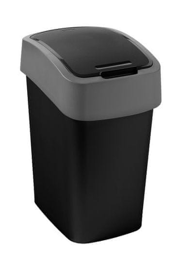 CURVER Kôš Curver. PACIFIC FLIP BIN 45 lit., 37.6x29.4x65.3 cm, čierno/šedý, na odpad