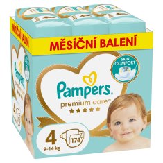 Pampers Plienky jednorazové Premium Care veľ. 4 (174 ks) 9-14 kg - mesačné balenie