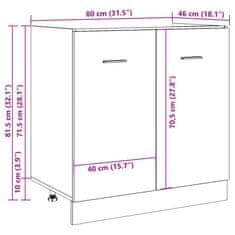 Petromila vidaXL Skrinka pod drez, dub artisan 80x46x81,5 cm, kompozitné drevo