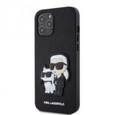 Karl Lagerfeld Zadný kryt PU Saffiano Karl and Choupette NFT pre iPhone 12 Pro Max čierny