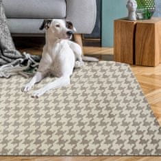 Tutumi Clover plyšový koberec Pepite Beige