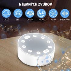 VIVVA® Zvukový prehrávač s bielym šumom, relaxačné zvuky, nočné svetlo | SOUNDMAC