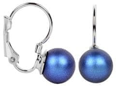 Levien Pôvabné náušnice s klapkou Pearl Iridescent Dark Blue