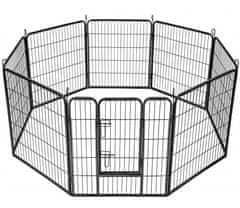 Malatec  23769 Kovová ohrádka pre psíkov a štenatá 8-dielna 80 x 80 cm