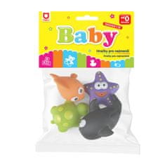 Profibaby Zvieratká morské do vody striekacie 4ks plast vo vrecku 13,5x22cm 0m+