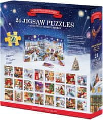 EuroGraphics Puzzle Adventný kalendár: Vianočné spomienky 24x50 dielikov