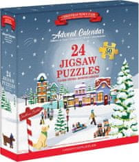 EuroGraphics Puzzle Adventný kalendár: Vianočný jarmok 24x50 dielikov