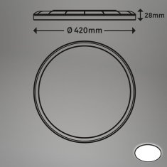 BRILONER BRILONER Slim svietidlo LED panel, priemer. 42 cm, 22 W, čierna BRILO 7157-415