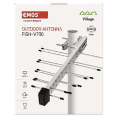 EMOS EMOS Anténa univerzálna VILLAGE FISH-V700, DVB-T2, filter LTE/4G/5G J0806