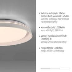 PAUL NEUHAUS JUST LIGHT LED stropné svietidlo biele jednoduchý nadčasový design krokovo stmievateľné 3000K LD 14368-16