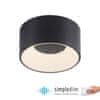 JUST LIGHT LED stropné svietidlo čierne priemer 16cm stmievateľné SimplyDim 3000K LD 14325-18