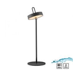 PAUL NEUHAUS JUST LIGHT LED stolná lampa čierna na batérie dotykový stmievač ochrana proti striekajúcej vode USB 2700K LD 19310-18