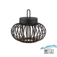 PAUL NEUHAUS JUST LIGHT LED stolná lampa priemer 25cm čierna na batérie USB IP44 stmievateľné dotykom 2700K LD 19303-18