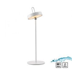 PAUL NEUHAUS JUST LIGHT LED stolná lampa biela na batérie dotykový stmievač ochrana proti striekajúcej vode USB 2700K LD 19310-16