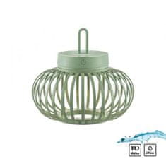 PAUL NEUHAUS JUST LIGHT LED stolná lampa priemer 25cm zelená na batérie USB IP44 stmievateľné dotykom 2700K LD 19303-43