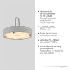 PAUL NEUHAUS JUST LIGHT LED stolná lampa priemer 46cm moblná na batérie USB IP44 stmievateľné dotykom 2700K LD 19305-40