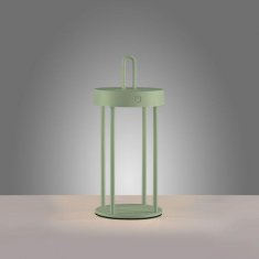 PAUL NEUHAUS JUST LIGHT LED stolná lampa na batérie zelená 28cm dotykový stmievač IP44 záhradné svietidlo 2700K LD 19300-43