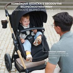 Kinderkraft Kočík kombinovaný Moov 2 3v1 Moonlight Grey - penové kolesá