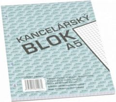 Kancelársky blok A5, štvorcový, 50 listov