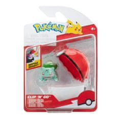 Jazwares Pokémon Clip and Go Poké Ball figurka Bulbasaur