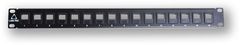 LAN-TEC PP-104 16 empty - čierna - 19&quot; patch panel 1U, pre 16 KJ