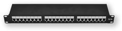 LAN-TEC PP-130 24P/C5E/S - 19&quot; patch panel 1U, 24 portov C5E tienený