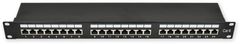 LAN-TEC PP-160 24P/C6/S - 19&quot; patch panel 1U, 24 portov C6 tienený