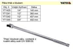 YATO Páka trhák s kĺbom 3/4&quot; dĺžka 450mm