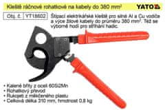 YATO Kliešte račňové rohatkové na káble do prierezu 380mm2