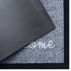 Mujkoberec Original Protišmyková rohožka Welcome 104507 Grey / Blue – na von aj na doma 45x75