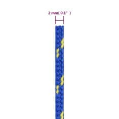 Vidaxl Lodné lano modré 2 mm 500 m polypropylén