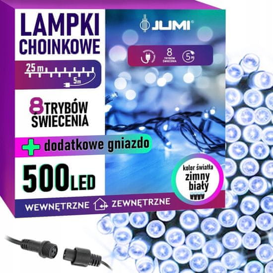 Jumi Svetlá pre vianočný stromček 500 LED studená biela