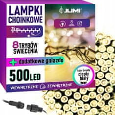 Jumi Vianočné osvetlenie stromu 500 LED teplá biela