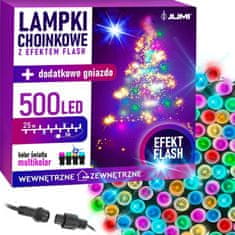 Jumi Svetlá na vianočný stromček 500 LED viacfarebné FLASH