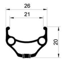 Remerx ráfik Rocky Disc 584x18 32dier čierny nit